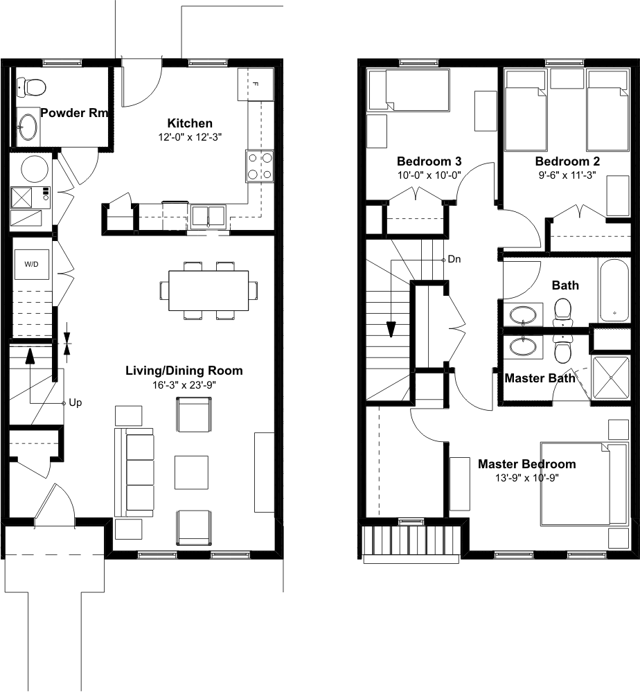 Floor Plans 3 Bedrooms 2 Bathrooms